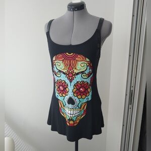 Jawbreaker sugar skull tank top